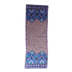 Scarf Purple Blue Tan 44" x 15"